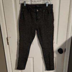 7 For All Mankind Slim Ankle Pants - Charcoal/Black